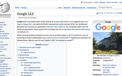 Google eerste ‘klant’ Wikipedia